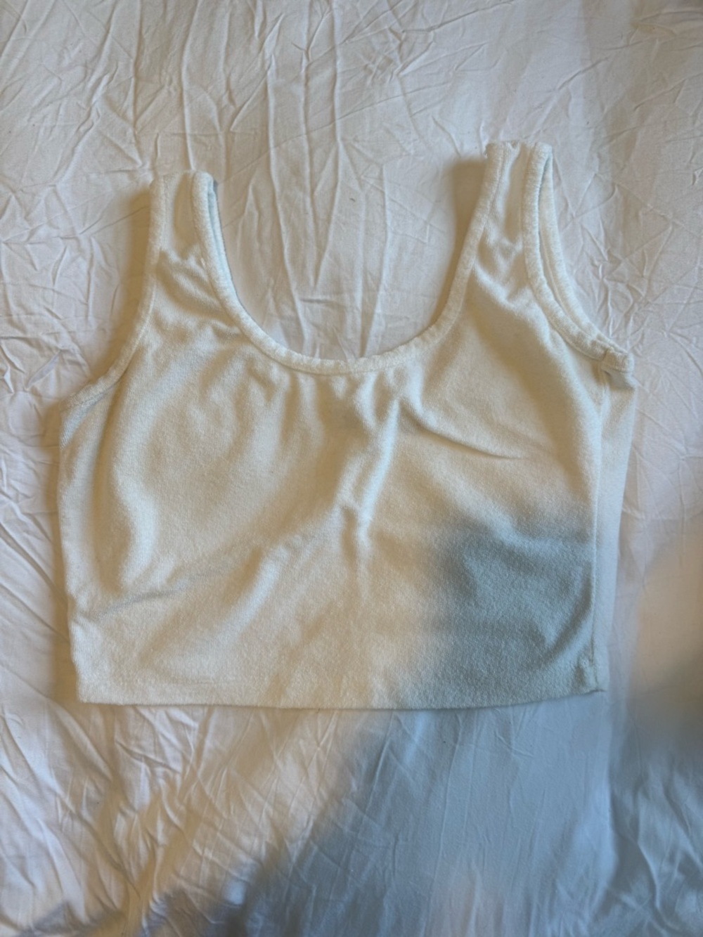 Nasty Gal White Scoop Neck Cropped Tank